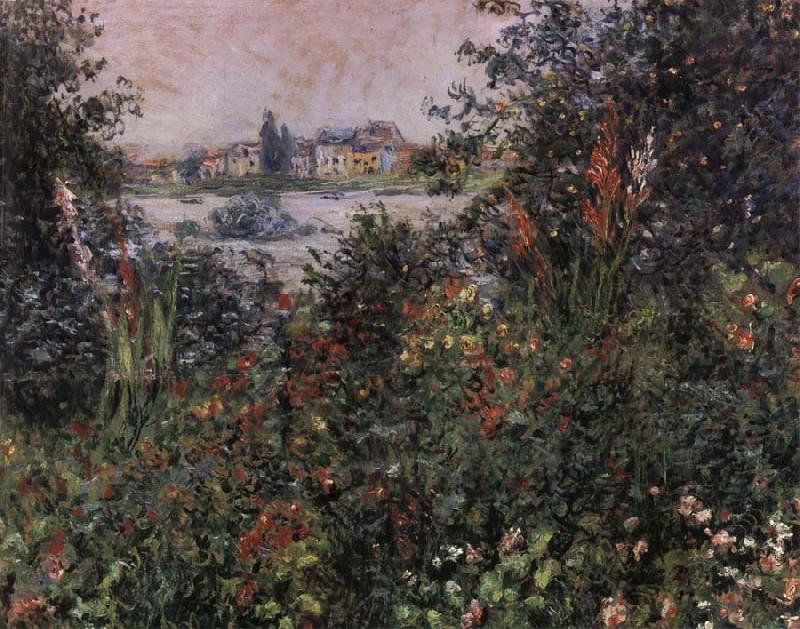 Claude Monet Fleurs a Vetheuil Norge oil painting art